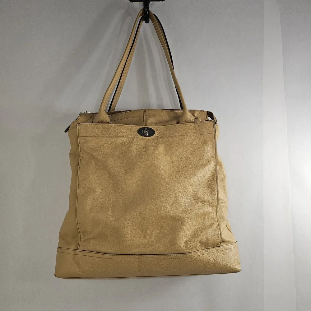 Banana Republic Lexington-Camel/Tan Leather Tote - Shoulder Handbag EUC